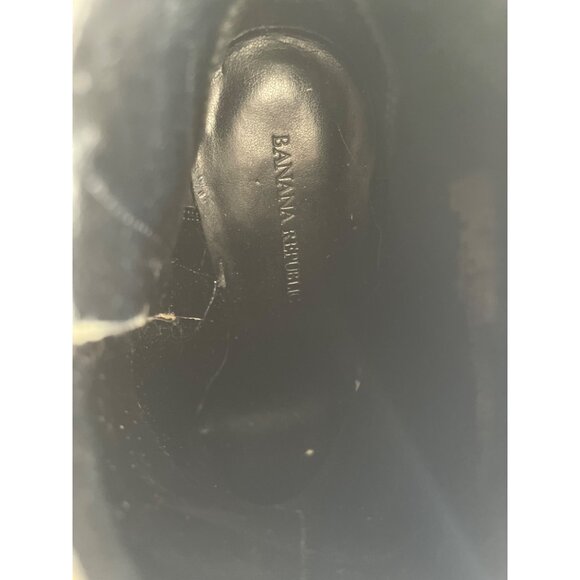 Banana Republic Women’s Leather Stiletto Heel Ankle Booties Black & Cream Size 6 - Picture 5 of 7